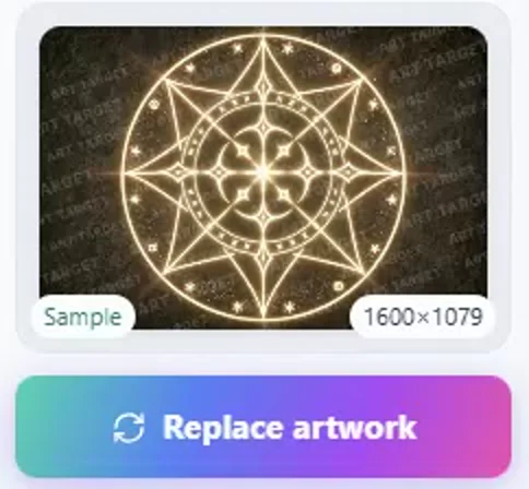 The Interart editor: the artwork phones recognize, ready to replace with yours